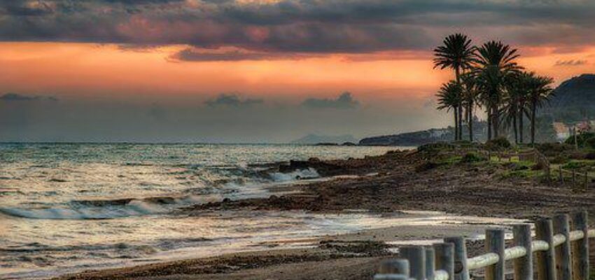 plage couché de soleil Almeria