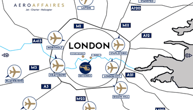 Carte aéroports Londres