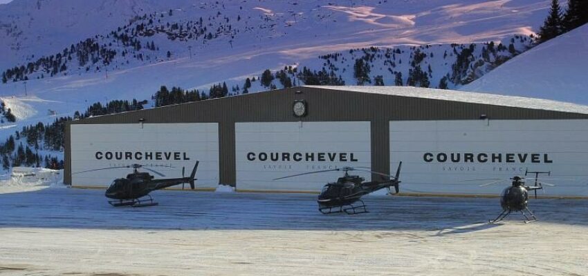 Courchevel location helicoptere
