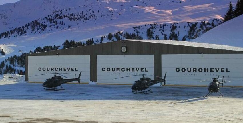 Courchevel location helicoptere