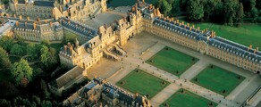 vue helicoptere chateau de fontainebleau
