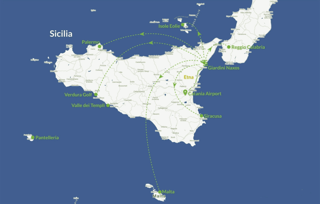 mappa transfert sicilia elicottero 1